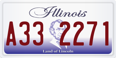 IL license plate A332271