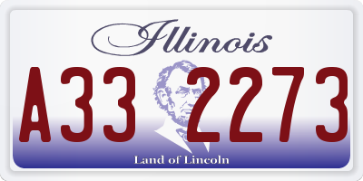 IL license plate A332273