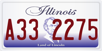 IL license plate A332275