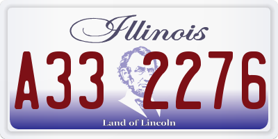 IL license plate A332276
