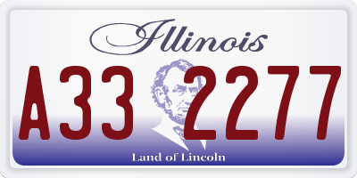 IL license plate A332277