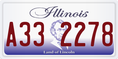 IL license plate A332278