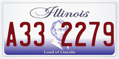 IL license plate A332279