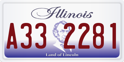 IL license plate A332281