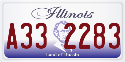 IL license plate A332283