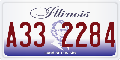 IL license plate A332284