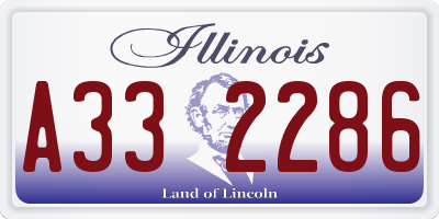 IL license plate A332286