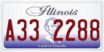 IL license plate A332288