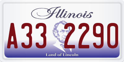 IL license plate A332290