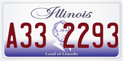 IL license plate A332293