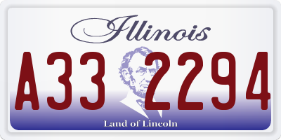 IL license plate A332294