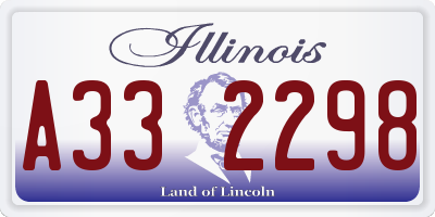 IL license plate A332298