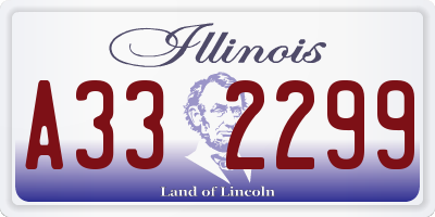 IL license plate A332299