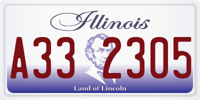 IL license plate A332305