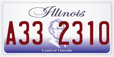IL license plate A332310
