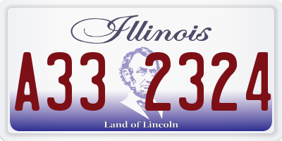IL license plate A332324