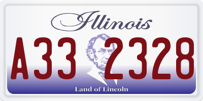 IL license plate A332328
