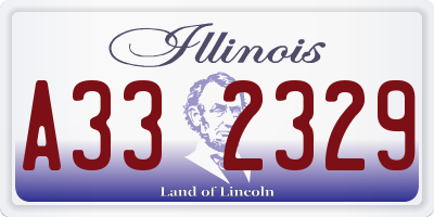IL license plate A332329
