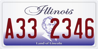 IL license plate A332346