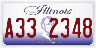 IL license plate A332348
