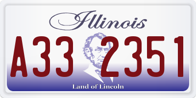 IL license plate A332351