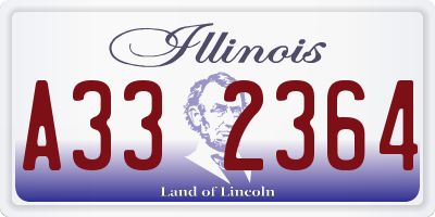 IL license plate A332364