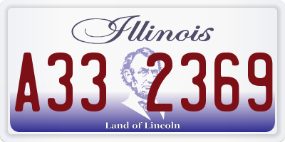 IL license plate A332369
