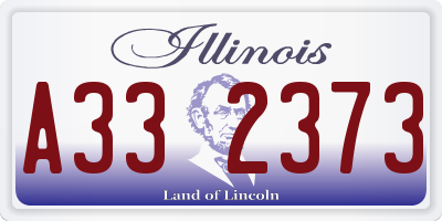 IL license plate A332373