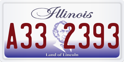IL license plate A332393
