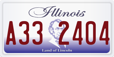 IL license plate A332404