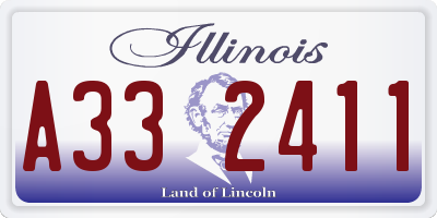 IL license plate A332411