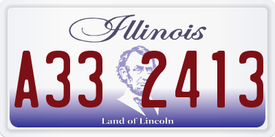 IL license plate A332413