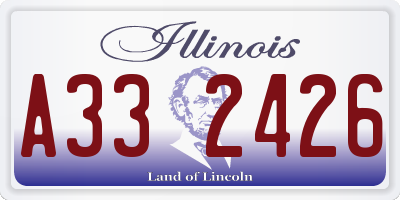IL license plate A332426