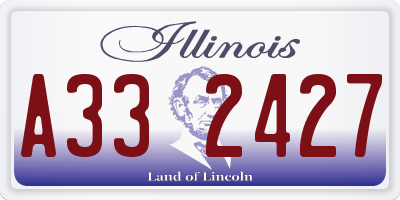 IL license plate A332427