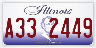 IL license plate A332449