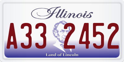 IL license plate A332452