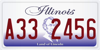 IL license plate A332456