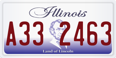 IL license plate A332463