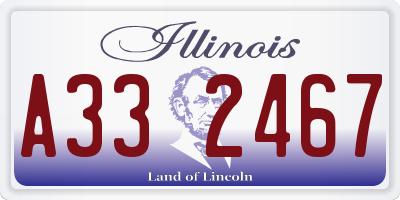 IL license plate A332467