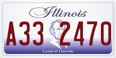 IL license plate A332470