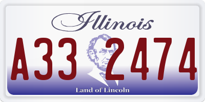 IL license plate A332474