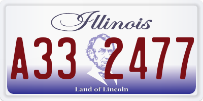IL license plate A332477