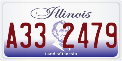 IL license plate A332479