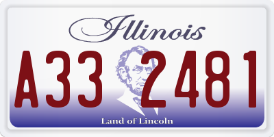 IL license plate A332481