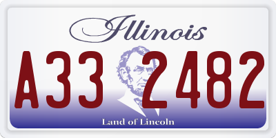 IL license plate A332482