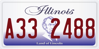 IL license plate A332488