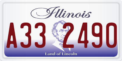 IL license plate A332490