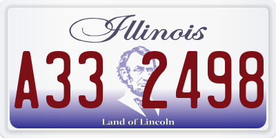 IL license plate A332498