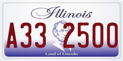 IL license plate A332500