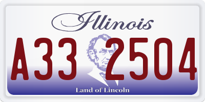IL license plate A332504